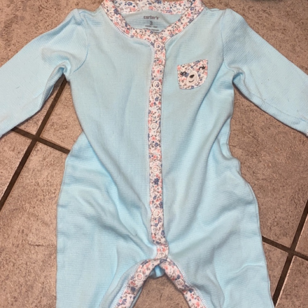 Carter’s long sleeve long John onesie